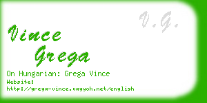 vince grega business card